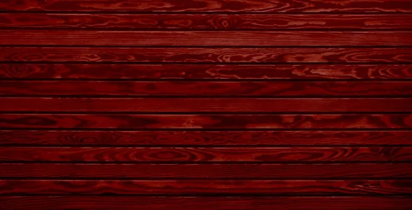 Horizontal wooden planks background with red color — Stock Photo, Image