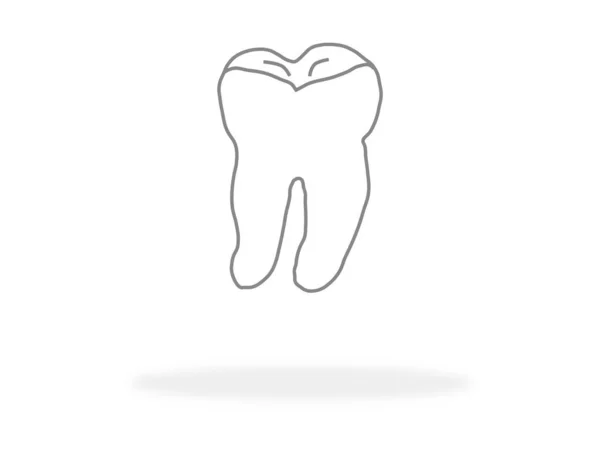 Символ белых зубов для чистки, стоматологии или стоматологии — стоковое фото