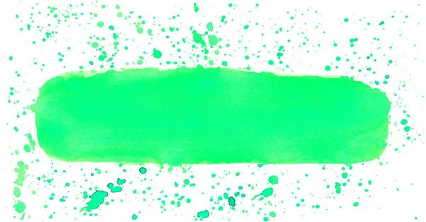 Зелені плями і смужка пензля — стокове фото