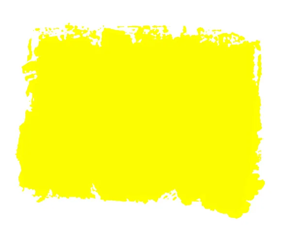 白い背景に描かれた黄色の鉛筆のテクスチャ手 — ストック写真