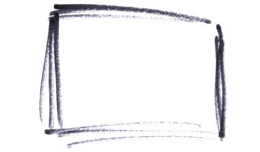 Boş siyah el boyalı kalem çerçeve