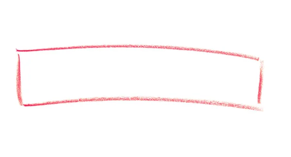 Moldura a lápis pintada à mão vermelha vazia ou banner — Fotografia de Stock