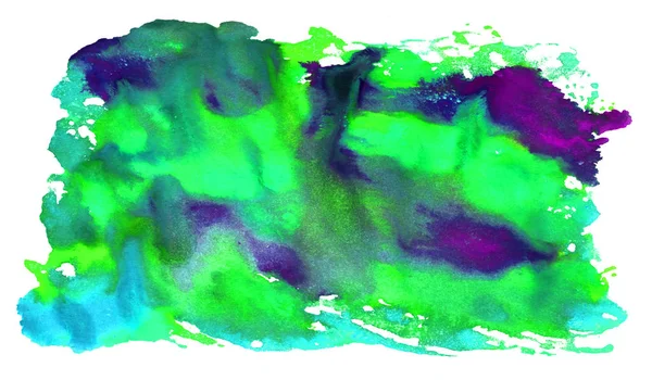 Verde e roxo pintados à mão textura aquarela — Fotografia de Stock