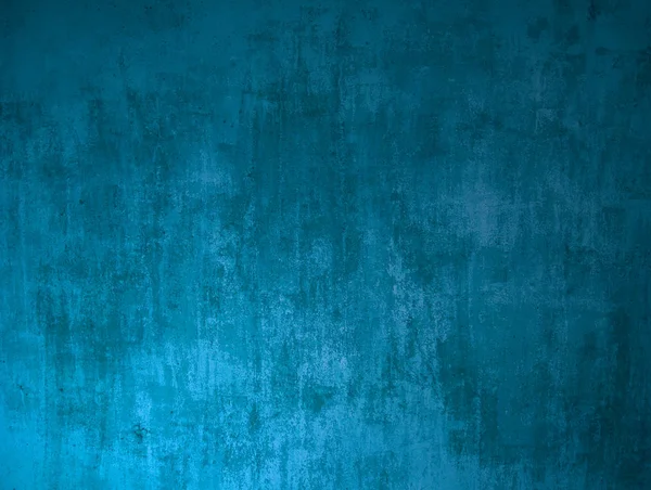 汚れた青いターコイズ色のコンクリート壁の質感 — ストック写真