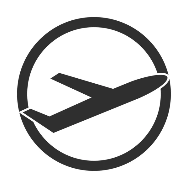 Abflugsymbol im Kreis - Symbol Flughafen — Stockfoto