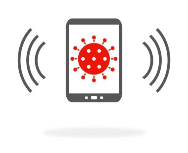 Smartphone uygulaması Coronavirus Covid-19 enfeksiyonu uyarısı yapıyor.
