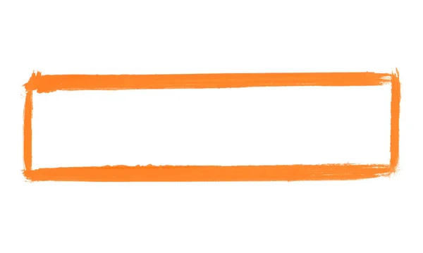 Rectángulo Vacío Dibujado Mano Con Color Naranja —  Fotos de Stock