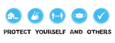 Coronavirus Covid-19: Kendinizi ve diğerlerini koruyun - Evde kalın, ellerinizi yıkayın ve dezenfekte edin, mesafenizi koruyun, maske takın