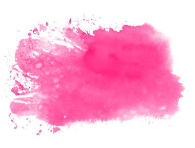 Pembe suluboya dokusu - Fırçayla boyanmış el resmi