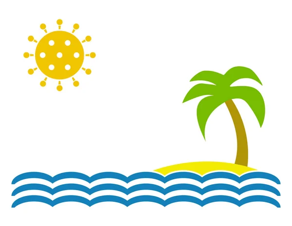 Tourism Coronavirus Island Water Virus Symbol — Stock Photo, Image