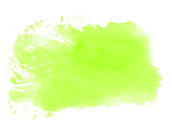 Light Green Watercolor Texture Hand Painted Paintbrush — Stock Photo, Image