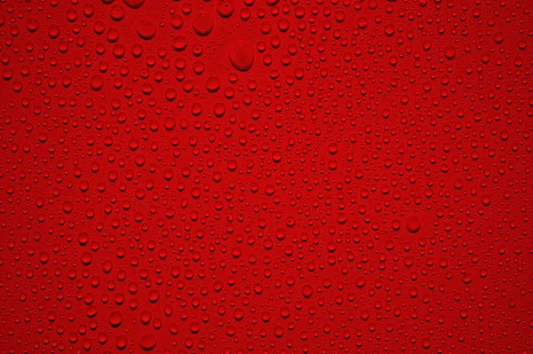 Textura Fundo Molhado Vermelho Com Gotas Água — Fotografia de Stock