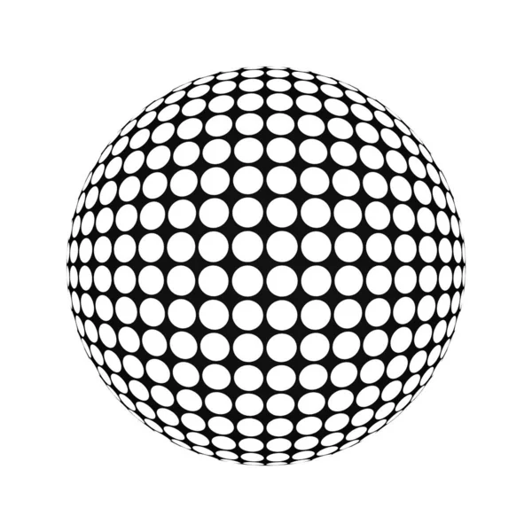 Ball Gepunktet Schwarz Und Weiß Illustration — Stockfoto