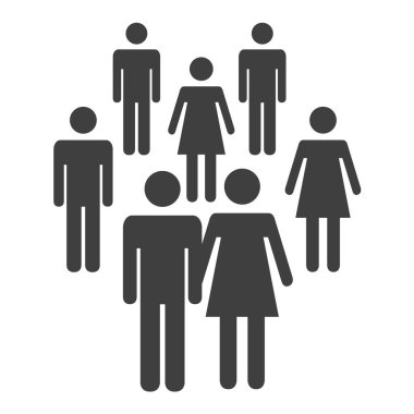 Birbirine yakın insanların tasviri - Grup, Toplantı veya Kalabalık