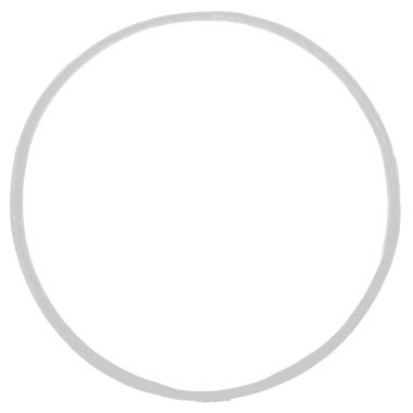 Boş açık gri yuvarlak el boyalı daire boya fırçayla yapılmış