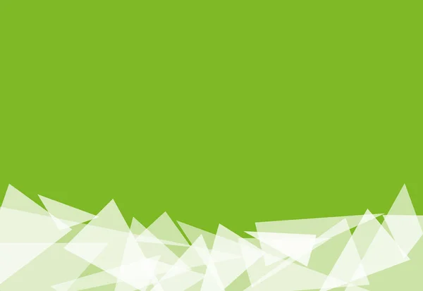 Transparente Helle Dreiecke Auf Grünem Hintergrund Mit Kopierraum — Stockfoto