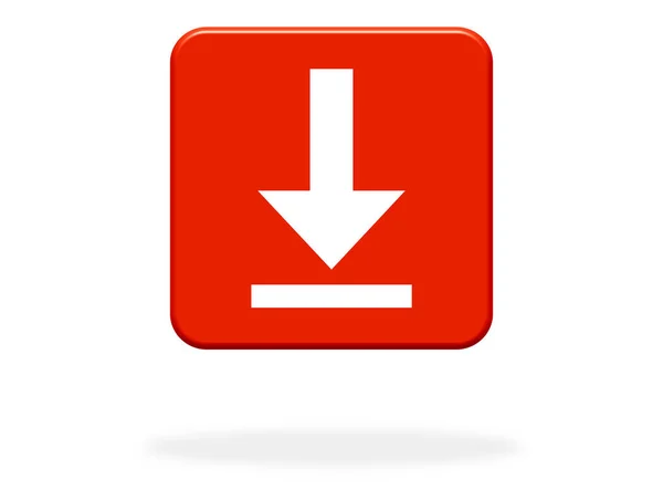 Arrow Icon Red Button Download — стокове фото