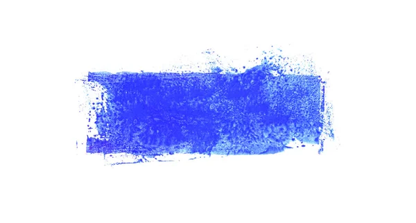 Colore Blu Striscia Pennello Con Texture Sporca — Foto Stock