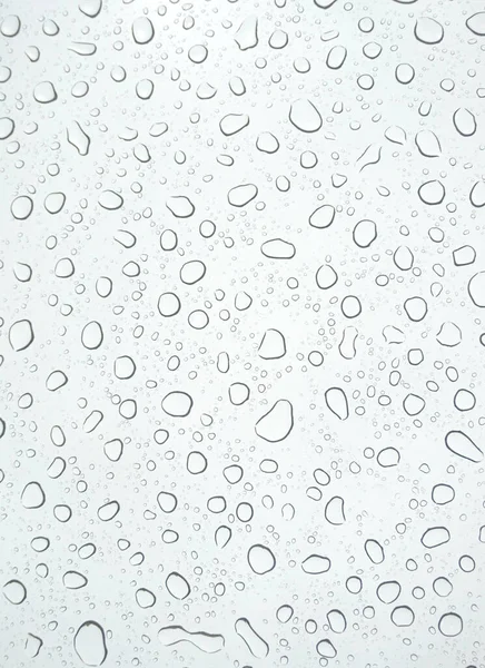 Gotas Água Janela Branca Textura Líquida — Fotografia de Stock