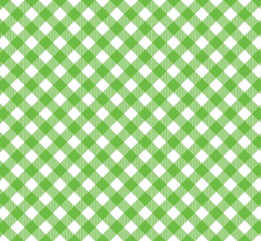 Geleneksel kareli masa örtüsü dokusu: Yeşil ve beyaz