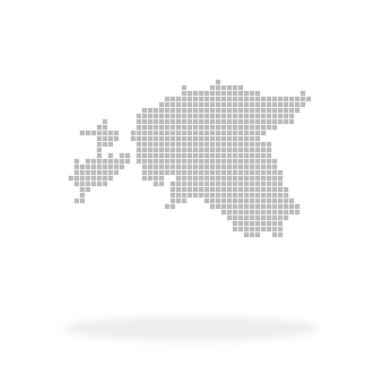 Land Estonia - Gölgeli gri noktalardan oluşan siluet kontur simgesi