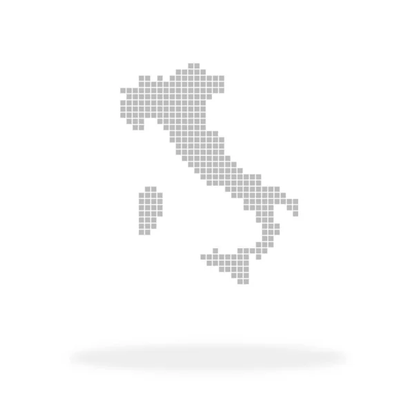 Land Italy Silhouette Contour Icon Made Grey Dots Shadow — Stock Photo, Image