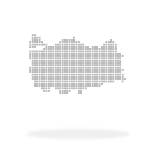 土地トルコ 影と灰色の点で作られたシルエットの輪郭アイコン — ストック写真