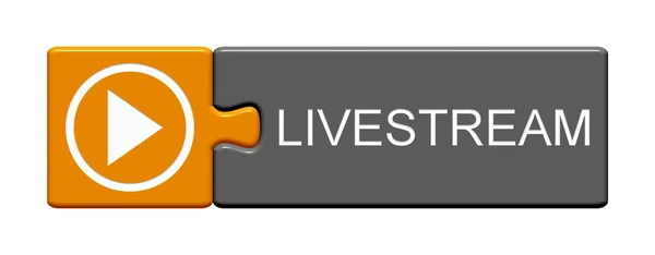 Livestream Puzzle Button Illustration — Stock Photo, Image