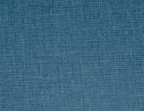 Textura Tela Azul Con Estructura Algodón Lino Natural — Foto de Stock