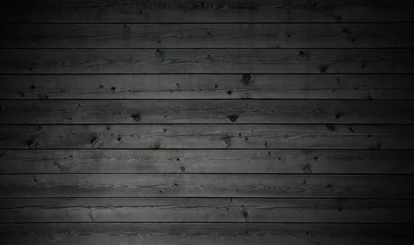 Natural Dark Grey Black Wooden Planks Background Copy Space — Stock Photo, Image