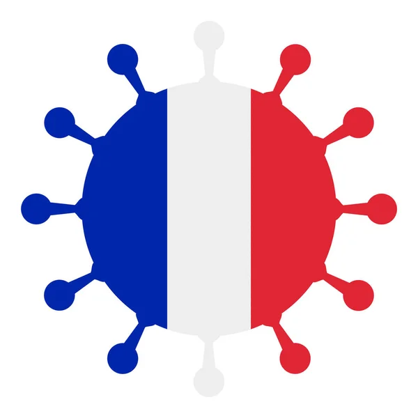 Covid Symbol Den Aktuella Situationen För Coronavirus Frankrike — Stockfoto