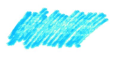 Açık mavi kalem kokusu - El çizimi çizimi