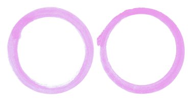 Pembe renkli 2 boya fırçası.