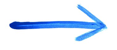 Mavi fırça oku sağı gösteriyor