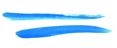 İki mavi fırça darbesi.