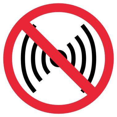 Kırmızı yasak işareti gösteriliyor: İnternet yasak