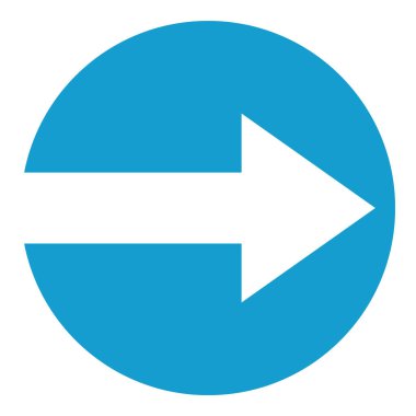 Basit Ok Düğmesi Turkuaz beyazı