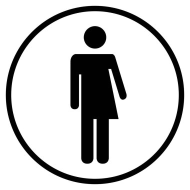 Siyah çemberde siyah ikili olmayan simge