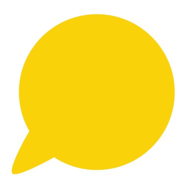 Boş sarı turuncu konuşma balonu simgesi