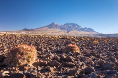Atacama Çölü, Şili, And Dağları, Güney Amerika. Güzel manzara ve manzara.