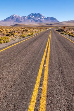 Atacama Çölü, Şili, And Dağları, Güney Amerika. Güzel manzara ve manzara.