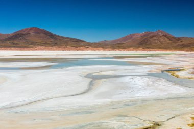 Atacama Çölü, Şili. Salar Aguas Calientes. Tuyacto Gölü. Güney Amerika.