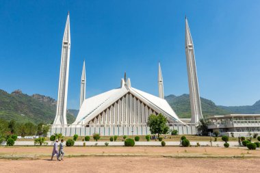 Şah Faysal Camii dünyanın en büyük camilerinden biridir. İslamabad, Pakistan.