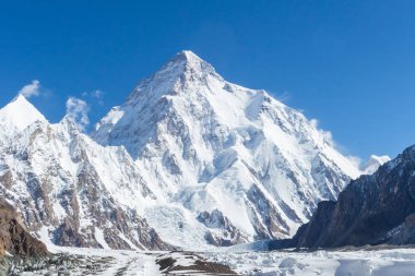 K2 mountain peak, second highest mountain in the world, K2 trek, Pakistan, Asia clipart