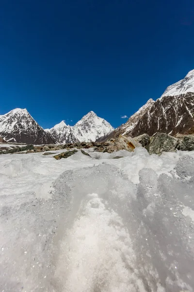 Vrchol Hory Druhá Nejvyšší Hora Světa Trek Pákistán Asie — Stock fotografie