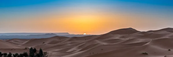 Fas Taki Sahra Çölü Nde Merzouga Afica Panoramik Görünümlü Web — Stok fotoğraf