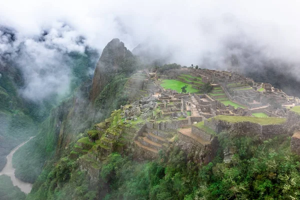 Machu Picchu Ein Peruanisches Historisches Heiligtum Und Unesco Weltkulturerbe Eines — Stockfoto