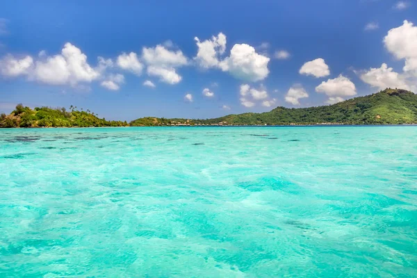 Ostrov Bora Bora Francouzská Polynésie Web Banner Panoramatickém Zobrazení Této — Stock fotografie