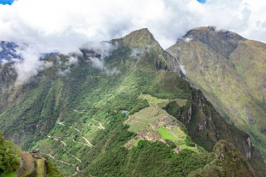 Machu Picchu, Peru 'nun tarihi mabedi. Dünyanın Yeni Yedi Harikası 'ndan biri. Cuzco.