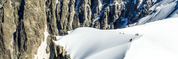 Montanha Mont Blanc Montanha Branca Vista Aiguille Midi Mount França — Fotografia de Stock